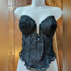 Vintage Black Lace Bustier- Brand Unknown